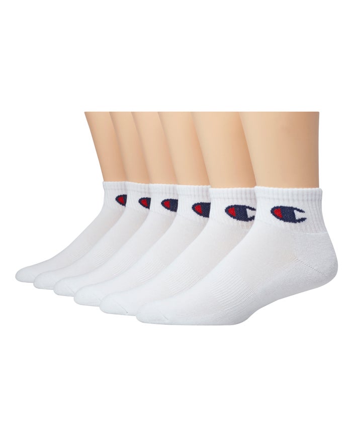 Champion Dame Sokker Hvide - Ankle C Logo 6-Pairs - Danmark OBX-802794